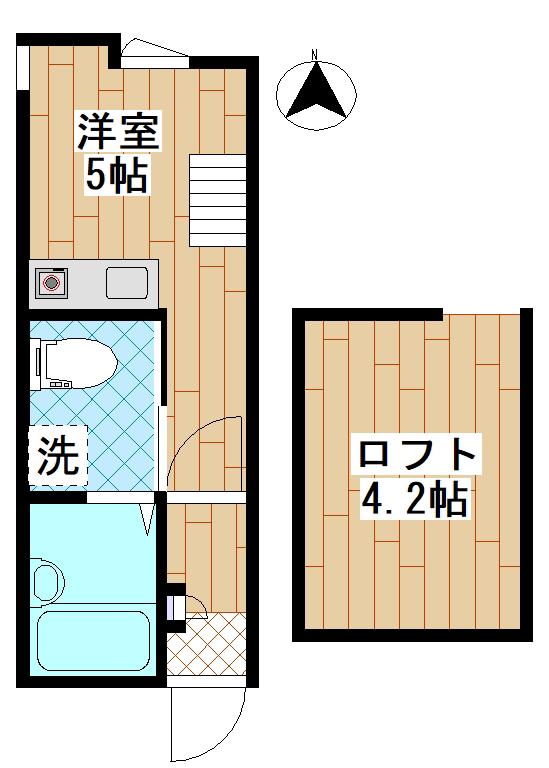 GRACE WOOD溝口(ワンルーム/1階)の間取り写真
