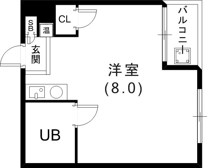 ロイヤルイン二宮(ワンルーム/6階)の間取り写真