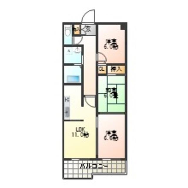 ネオロイヤルハイツあびこ(3LDK/1階)の間取り写真