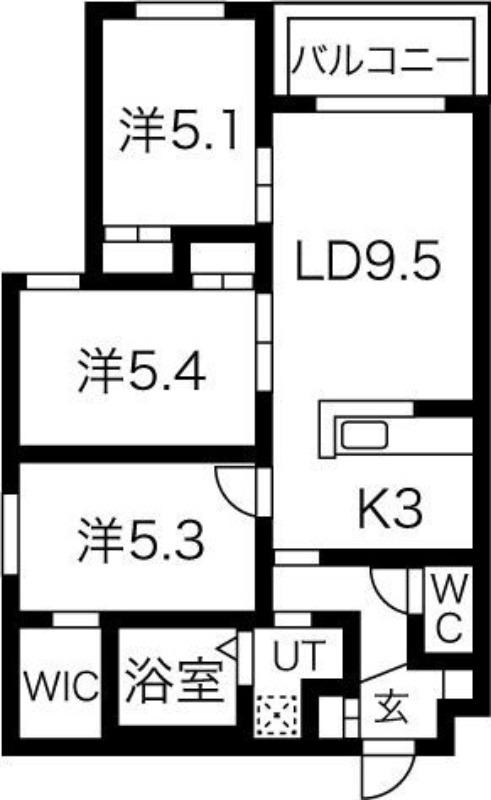 LORANGE(3LDK/4階)の間取り写真