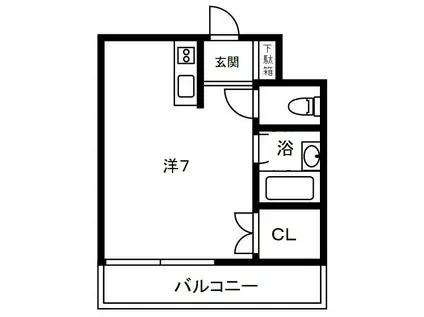 サン松香台(ワンルーム/2階)の間取り写真