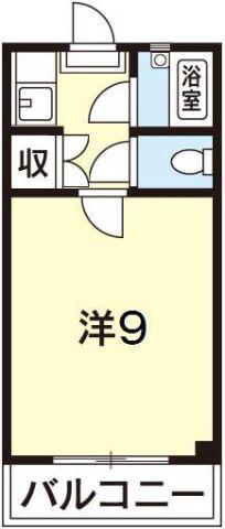 野口コーポラス(1K/3階)の間取り写真
