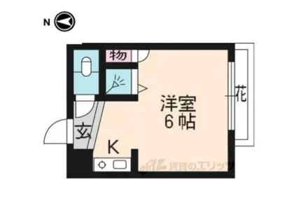 タケシマビル(ワンルーム/3階)の間取り写真