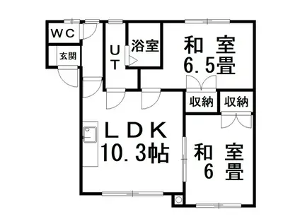 川端ハイツ(2LDK/2階)の間取り写真