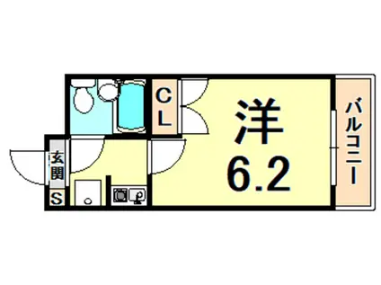 レジデンス長田(1K/4階)の間取り写真