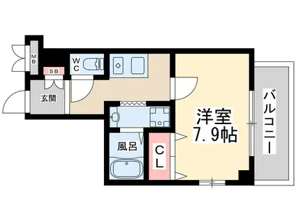 エムプラザ新大阪壱番館(1K/6階)の間取り写真