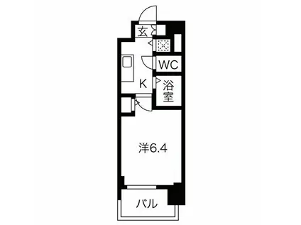 プレサンス名古屋STATIONアブソリュート(1K/4階)の間取り写真