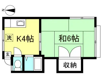 パークハウス成城(1K/1階)の間取り写真