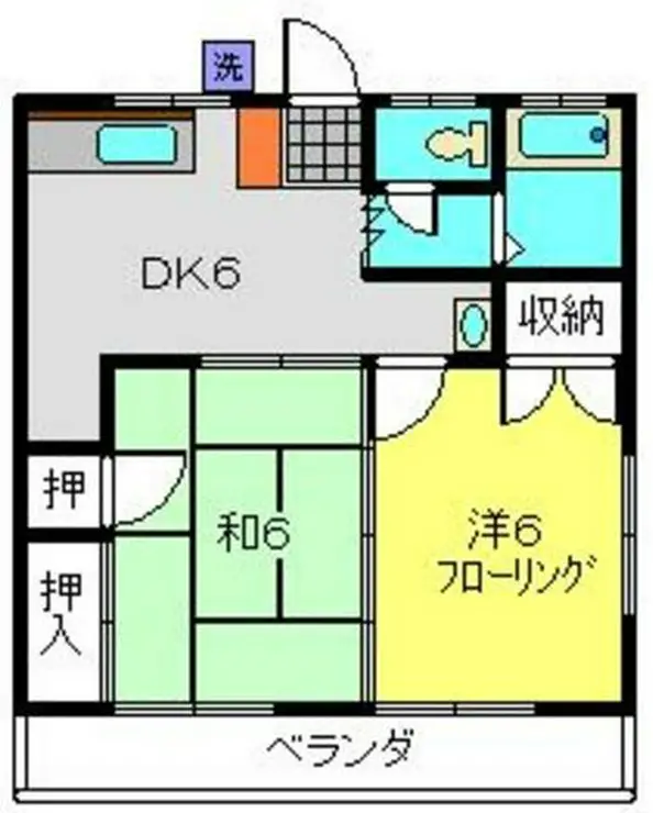 ゆたかハイツ 2階階 間取り