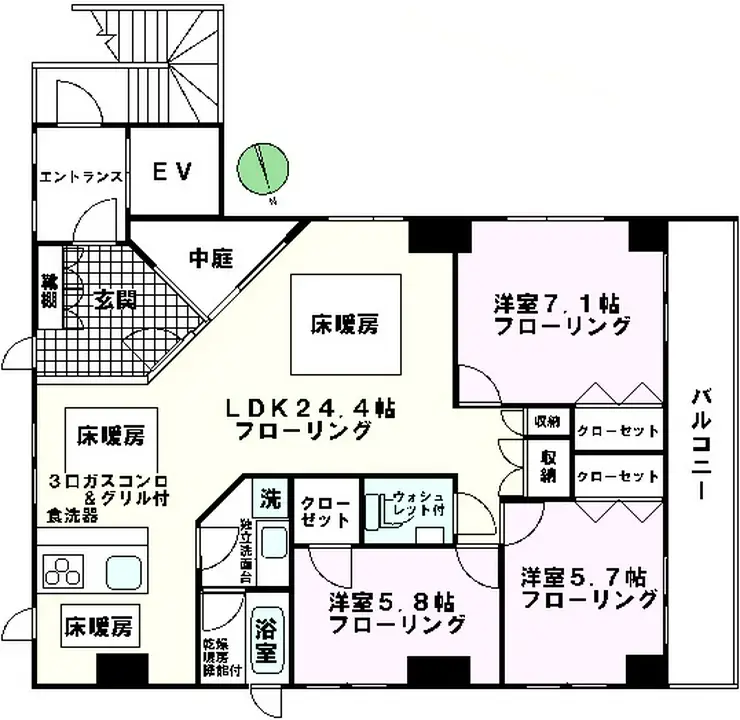 ラハイナ・ハナ 8階階 間取り