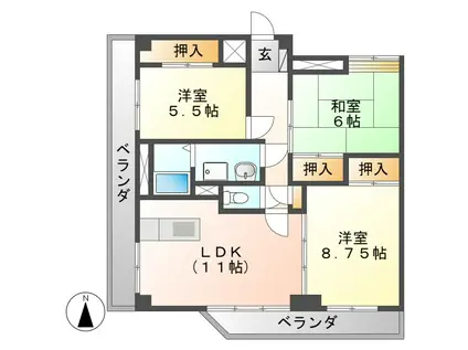 MAISON GOTOH(3LDK/4階)の間取り写真