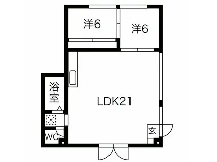 ネログリージョ(2LDK/1階)の間取り写真