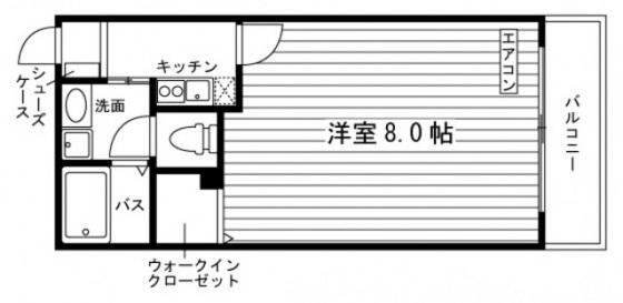 レガーロ津島(1K/1階)の間取り写真