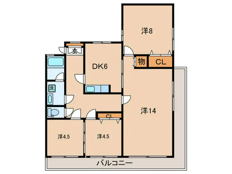 池第一コーポ 3階階 間取り
