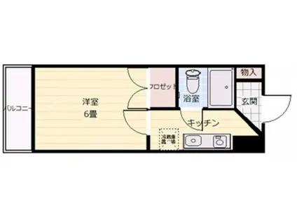 ヴィラブランシュ庚午中(1K/3階)の間取り写真