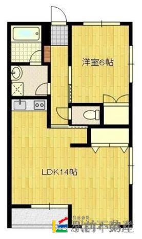 オレンジコーポ(1LDK/3階)の間取り写真