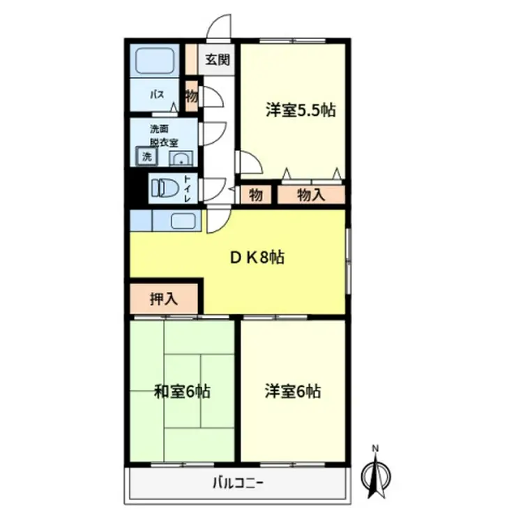 アルシオン西水元 2階階 間取り