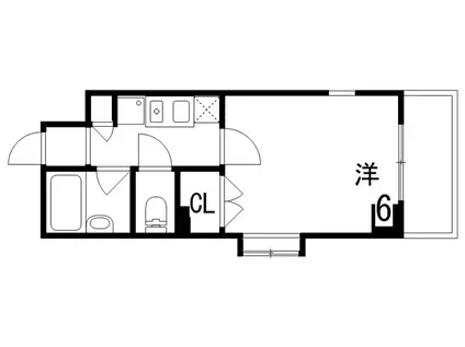 アルファコート(1K/3階)の間取り写真