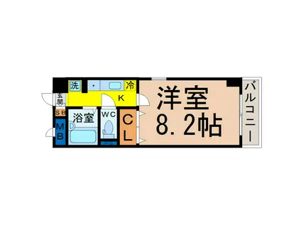 JOINDRE東山(1K/3階)の間取り写真