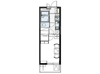 レオパレスフラッシュステージ(1K/2階)の間取り写真