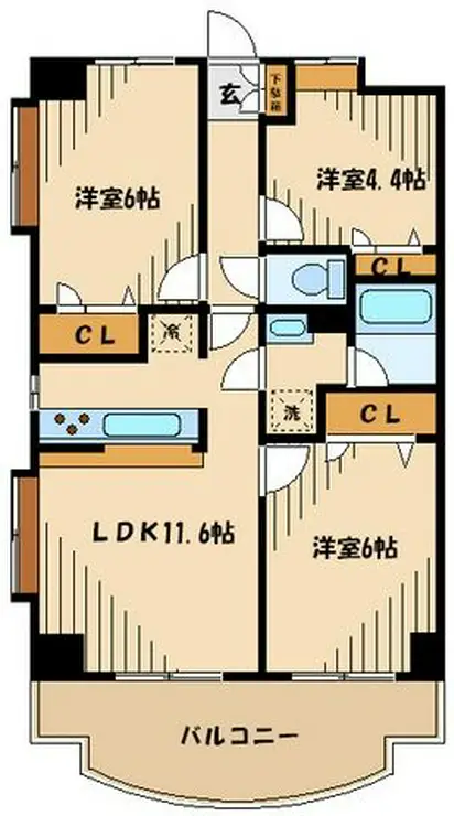 パール仙川 6階階 間取り