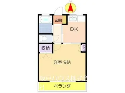 アートコア6(1K/1階)の間取り写真