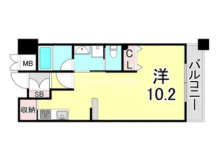 アーバネックス神戸駅前(1K/4階)の間取り写真