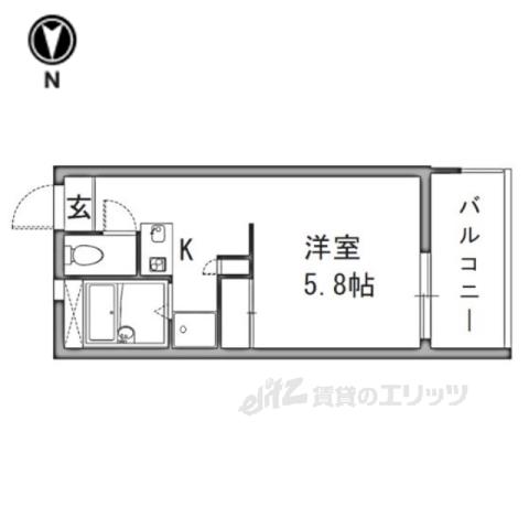 レオパレス緑の香芝(1K/3階)の間取り写真