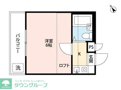 シティパレス浅羽野1(1K/1階)の間取り写真