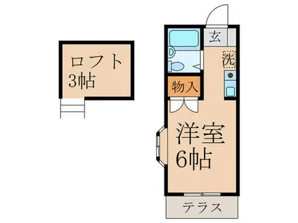 ハイツむとう(ワンルーム/1階)の間取り写真