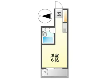 ヴィラカレッジウエスト(ワンルーム/3階)の間取り写真