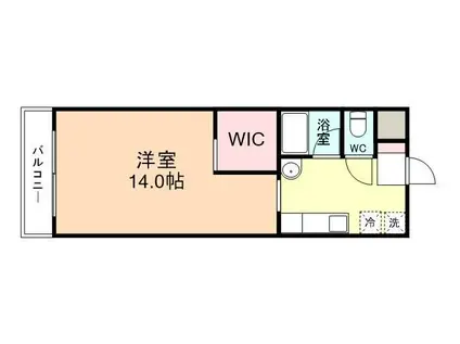 シャルマン布瀬(1K/4階)の間取り写真