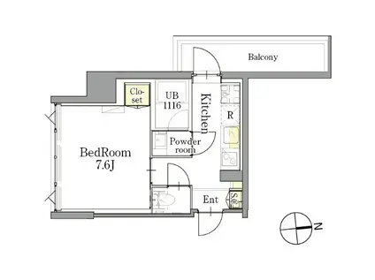 CLASSEUM仙台新寺通(1K/4階)の間取り写真