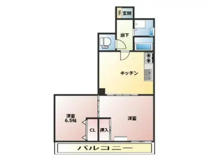 第2潮ビル(2DK/5階)の間取り写真