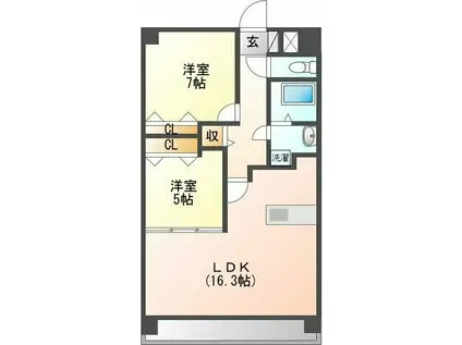 DA GART(2LDK/3階)の間取り写真