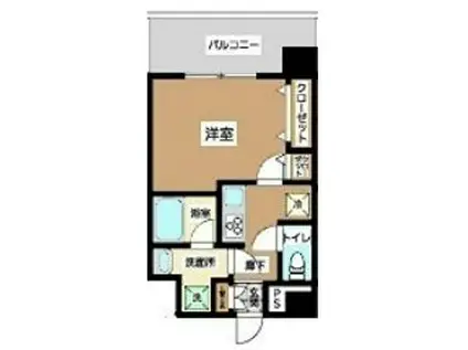 JUTOWER FRONT北斎ストリート(1K/7階)の間取り写真