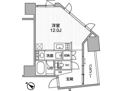 NIDO SUGAMO(ワンルーム/8階)の間取り写真