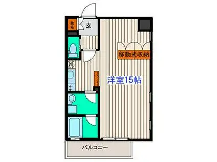 ヴィアーレ勾当台II(ワンルーム/10階)の間取り写真