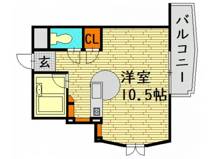 OPUS II(ワンルーム/2階)の間取り写真