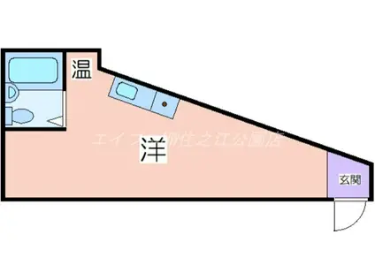 ライフステージ二番館(ワンルーム/4階)の間取り写真