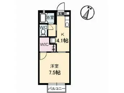 ダイナスティ21 1号館(1K/2階)の間取り写真