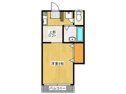 プチメゾン小川(1K/1階)の間取り写真