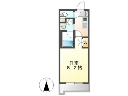 ソフィア本山(1K/1階)の間取り写真