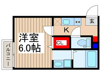 スプリングガーデン 上福岡(1K/2階)の間取り写真