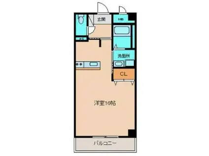 3106BLDG.原町(ワンルーム/2階)の間取り写真