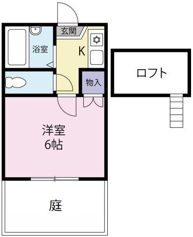 BRILLIANT CUBEII(1K/1階)の間取り写真