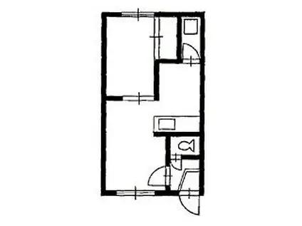 ハピネスハイツIII(1DK/2階)の間取り写真