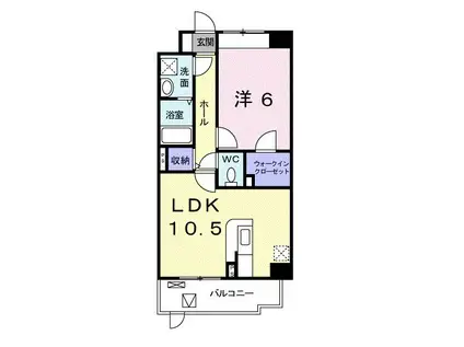 フォレスト光(1LDK/3階)の間取り写真