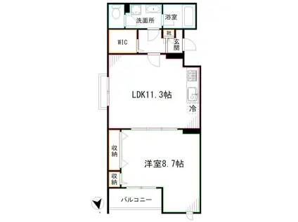 BELLEVILLE 千光前(1LDK/2階)の間取り写真