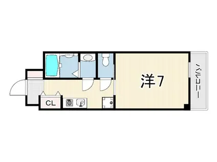 LAKIAAPARTMENT武庫之荘(1K/3階)の間取り写真